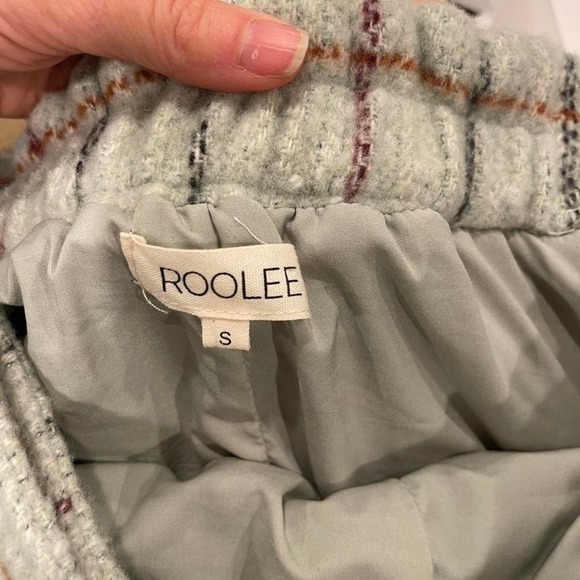 Roolee sage Plaid Wool-Blend Mini Skirt Small, Academia cottagecore twee Preppy - Picture 7 of 8